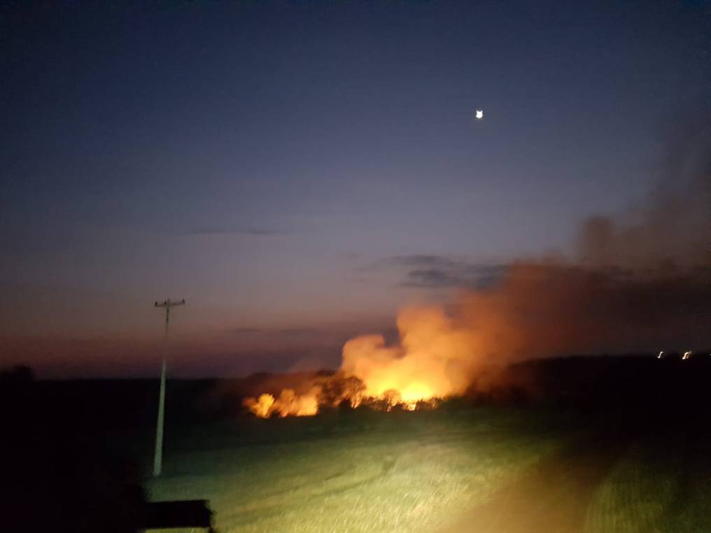 En un principio se difundió que el fuego ya había alcanzado la reserva forestal del Monumento Bertoni, pero eso finalmente se descartó. Foto: Gentileza.