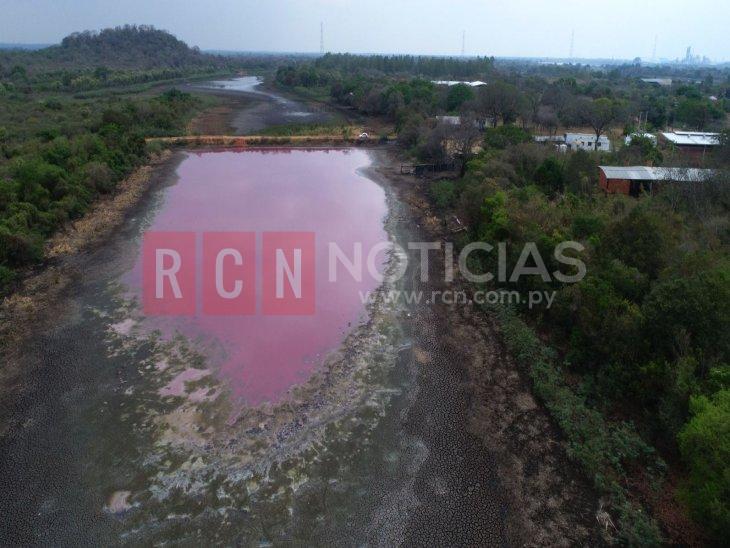 Bajante. Falta de lluvia afecta a castigada laguna cuyo deterioro se intensificó desde julio por el vertido de efluentes. Foto: UH